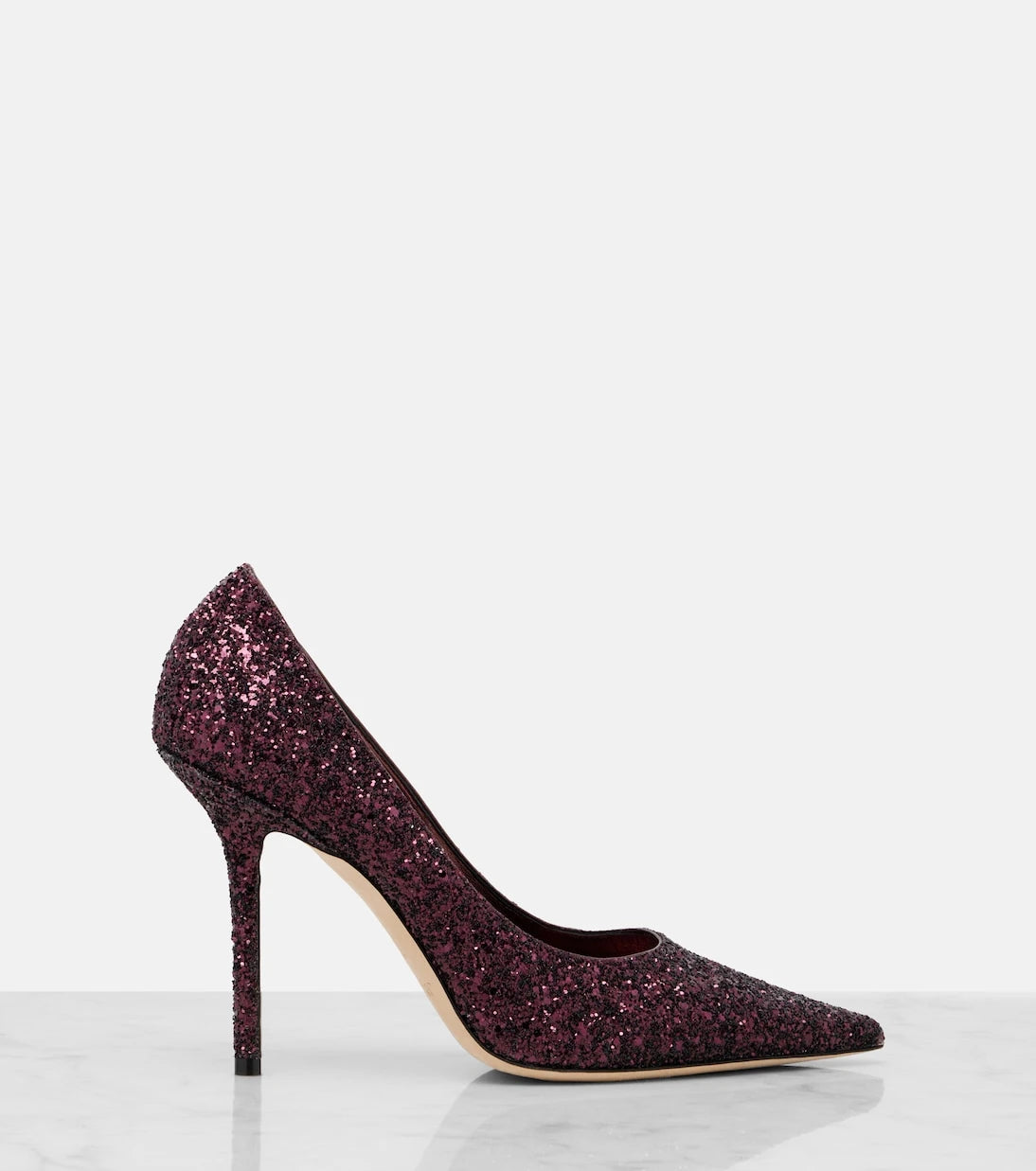 Jimmy Choo - حذاء الحب 100 بكعب عالي ولامع