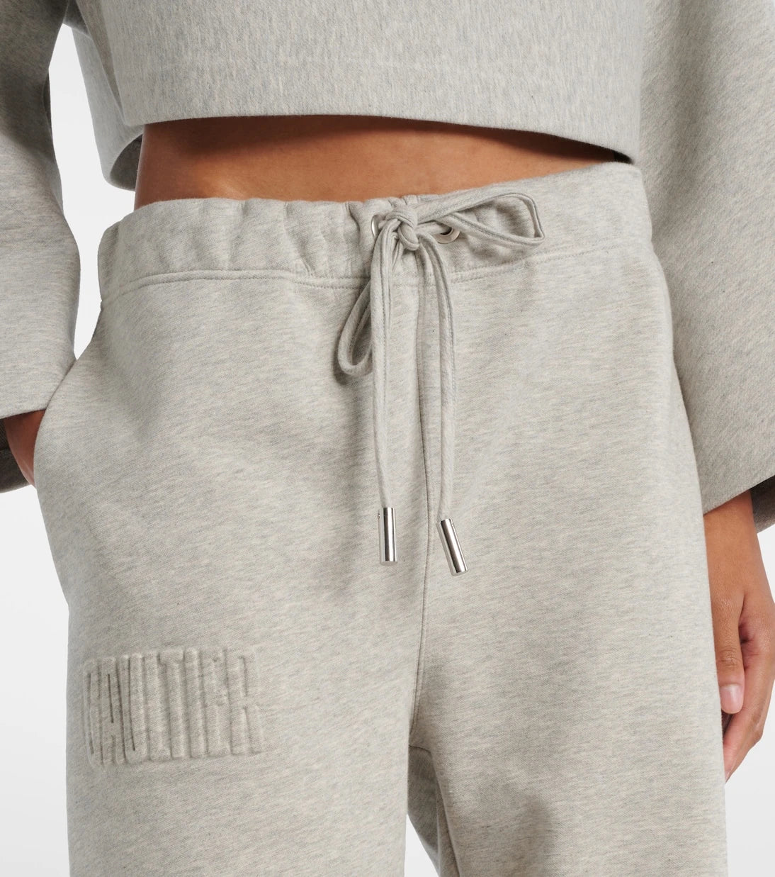 Jean Paul Gaultier - Embossed logo cotton sweatpants