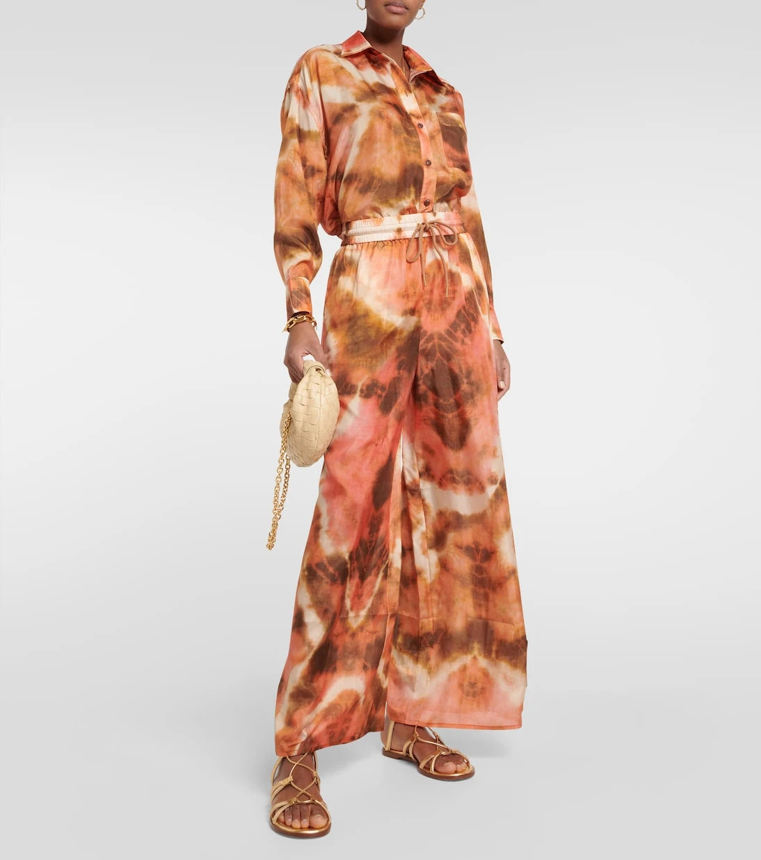 Zimmermann - Vacay tie-dye high-rise silk pants