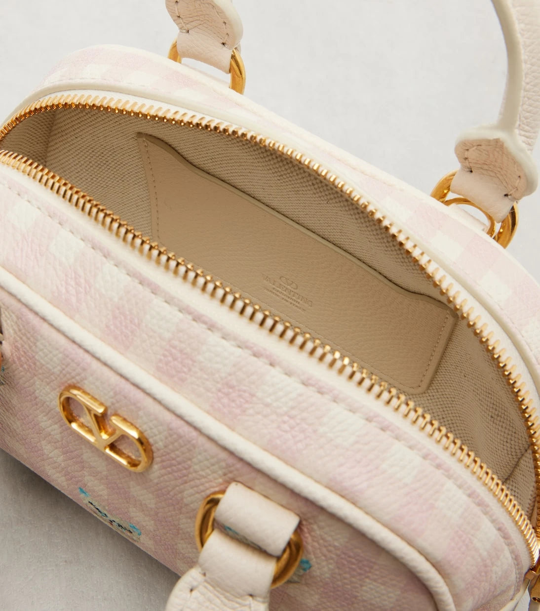 Valentino Garavani - Gingham leather tote bag
