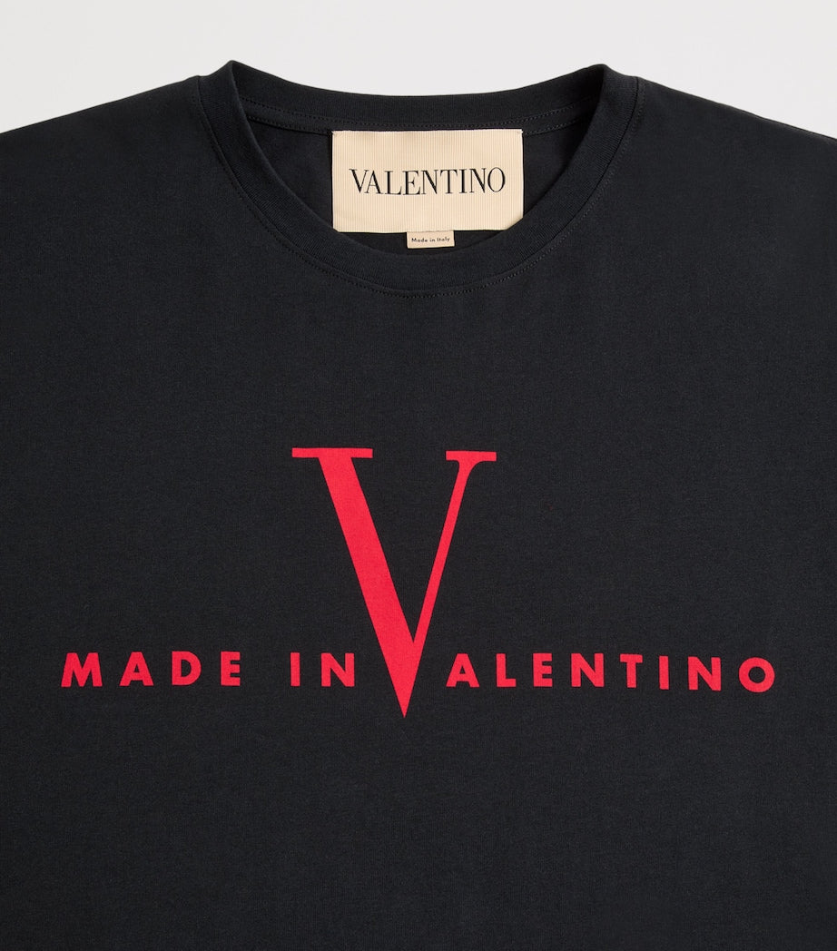 Valentino Garavani Cotton Made in Valentino Logo T-Shirt