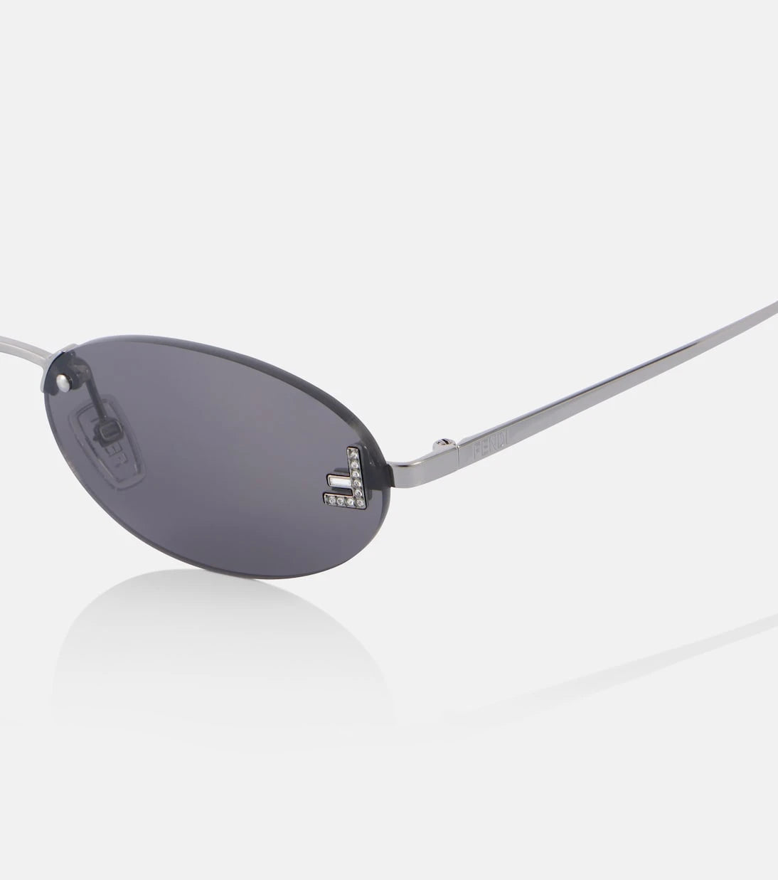 Fendi - Fendi First Crystal oval sunglasses