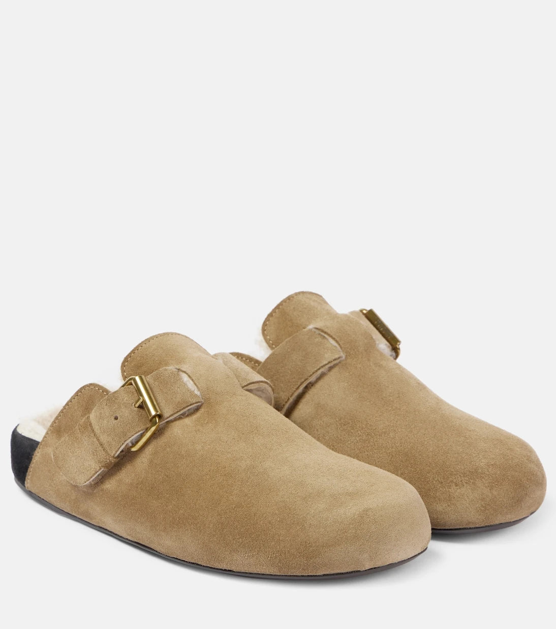 Isabel Marant - Mirvin shearling astarlı süet takunya