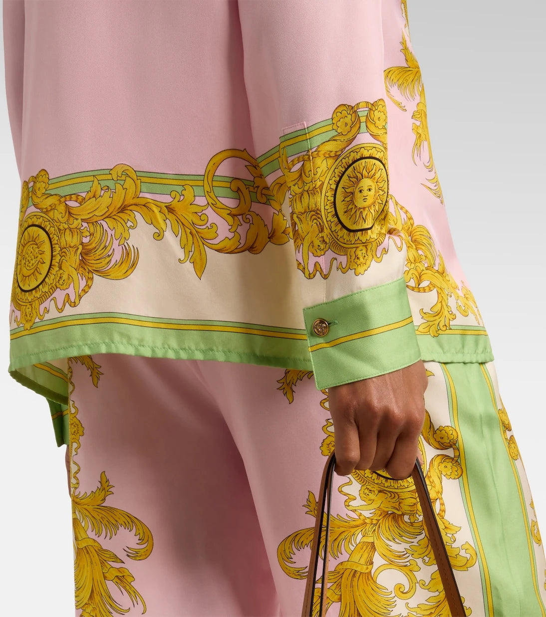 Versace - Printed silk twill shirt