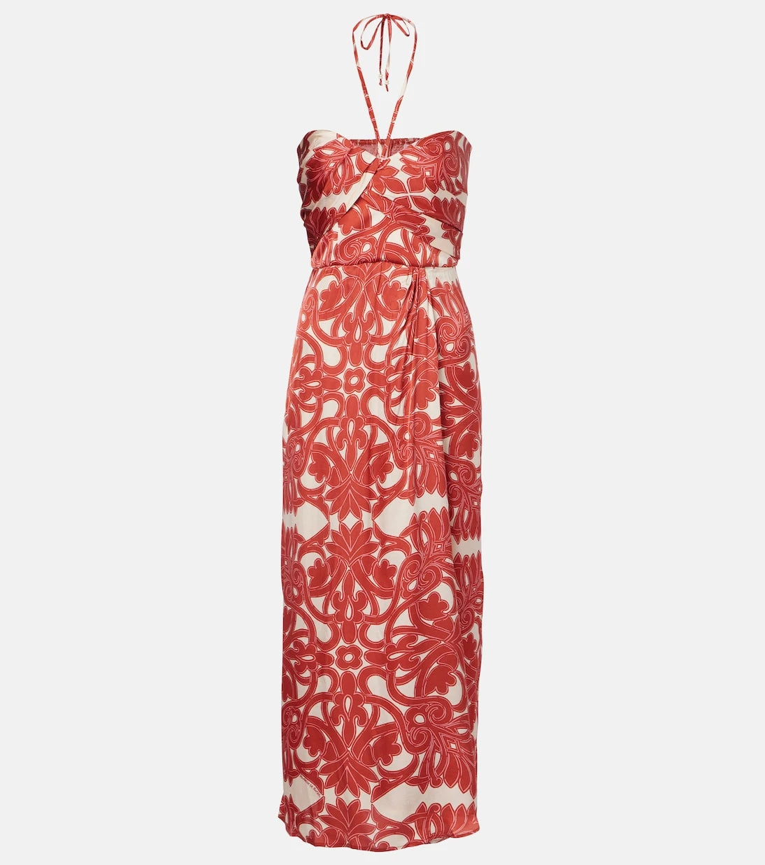 Poupette St Barth - Collina printed satin midi dress