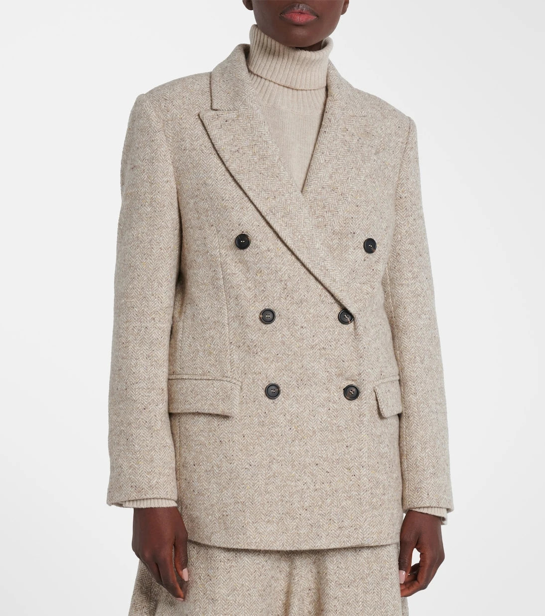 Brunello Cucinelli - Double-breasted wool and silk-blend blazer
