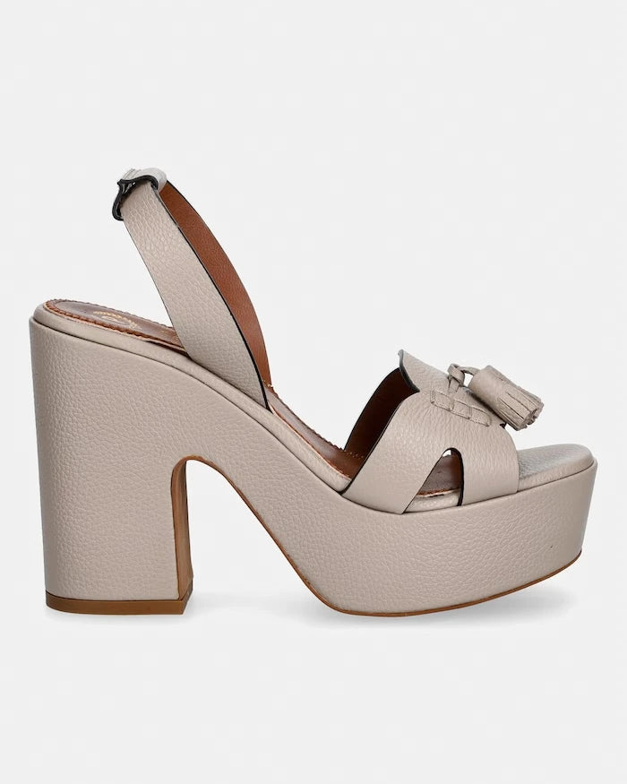 Pollini сандали с дебел ток