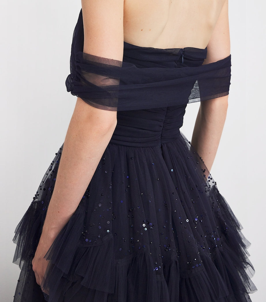 Sequin-Detail Queenie Gown