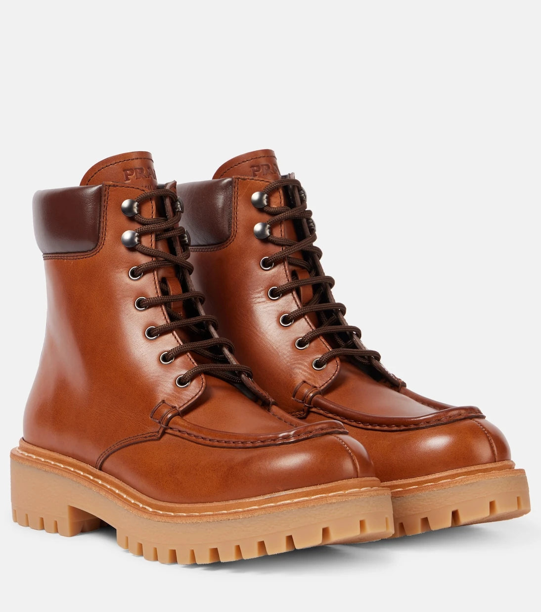 Prada - Leather combat boots