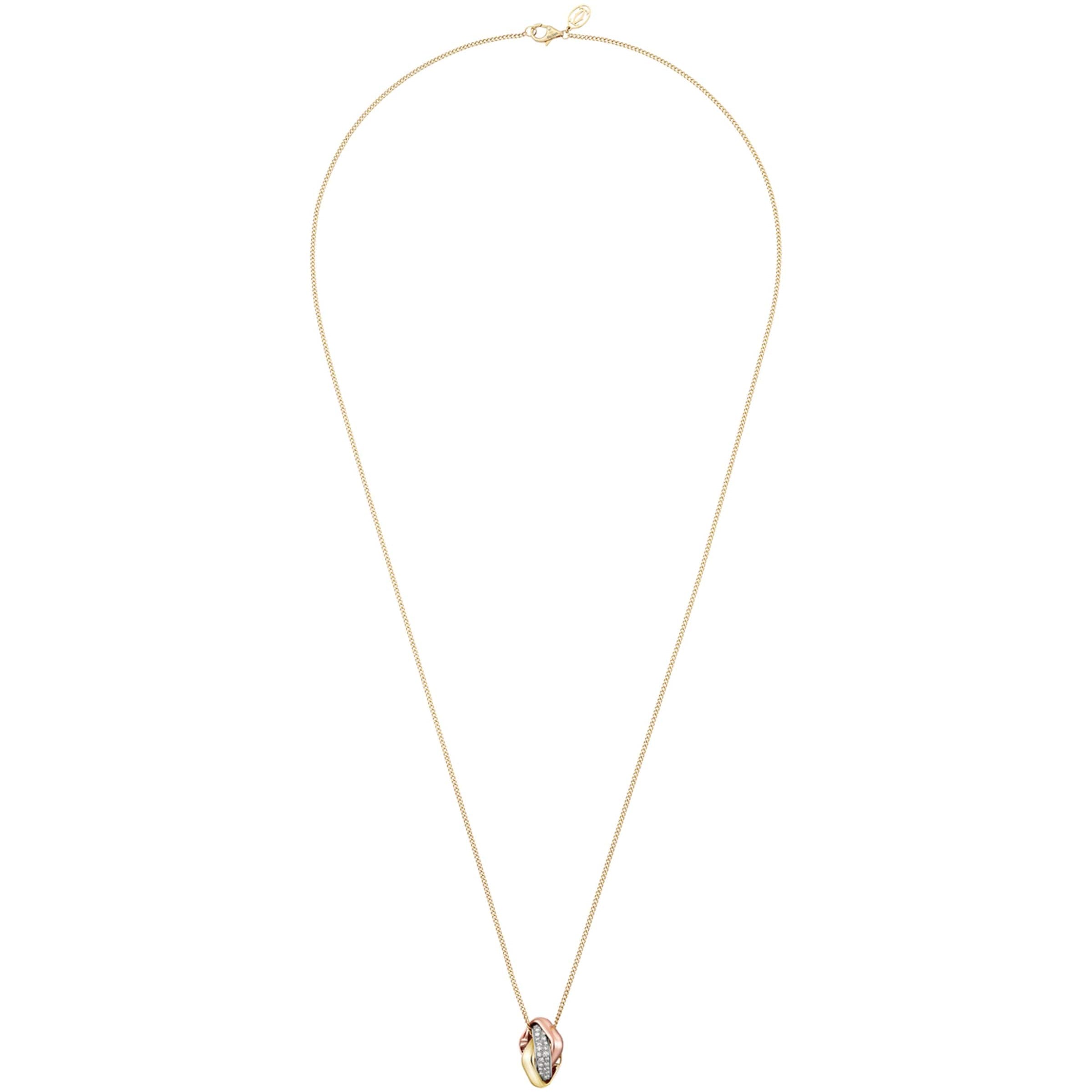 Cartier Gold and Diamond Trinity Necklace
