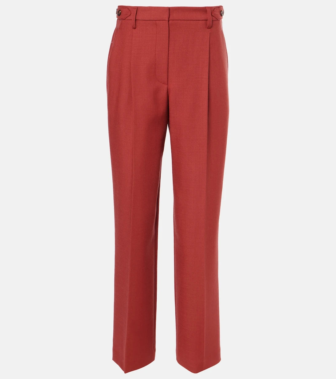 Brunello Cucinelli - High-rise virgin wool twill straight pants