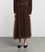 Fabiana Filippi Brown Tulle Maxi Skirt