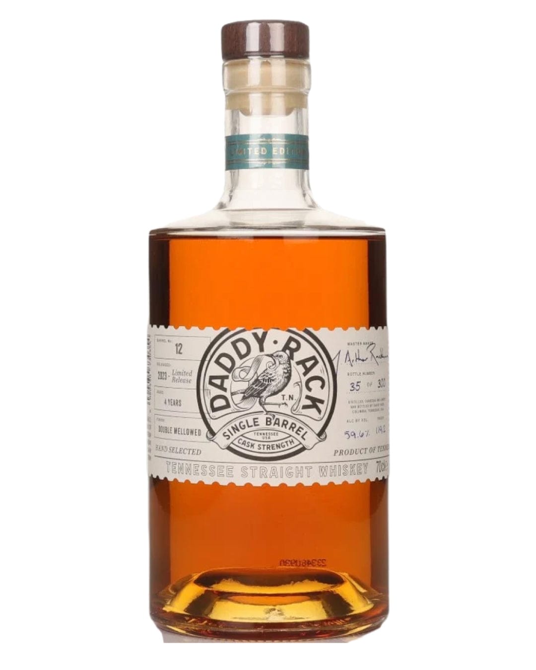 Daddy Rack 4 Year Old Cask Strength Single Barrel 12 Whiskey, 70 cl