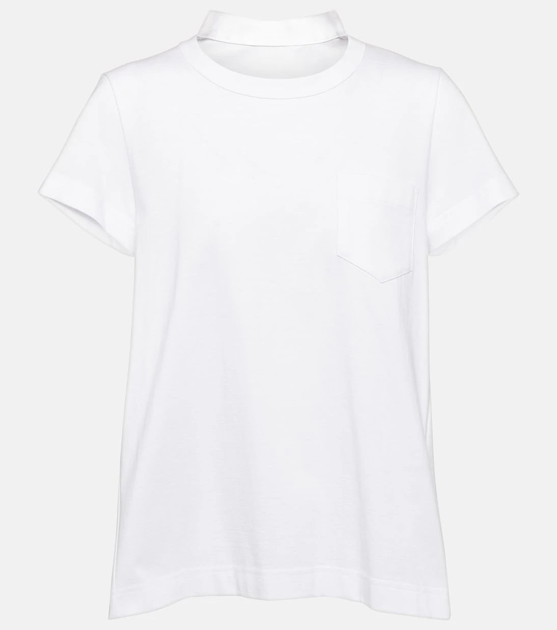 Sacai - Pleated cotton jersey T-shirt