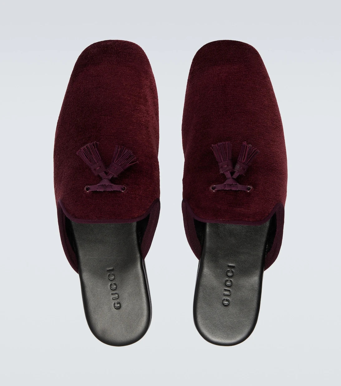 Gucci - Tasseled velvet mules