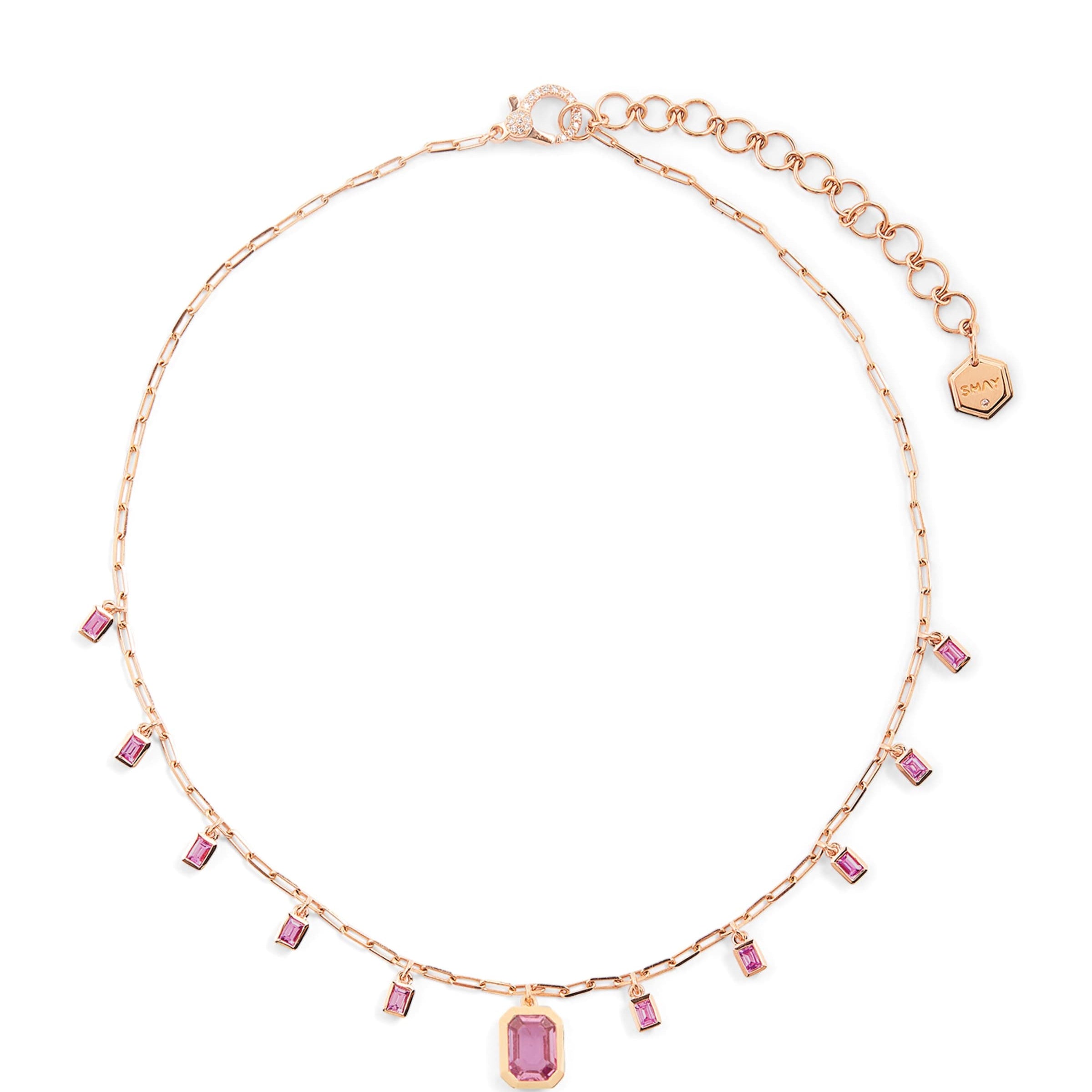 Rose Gold and Sapphire Illusion Choker