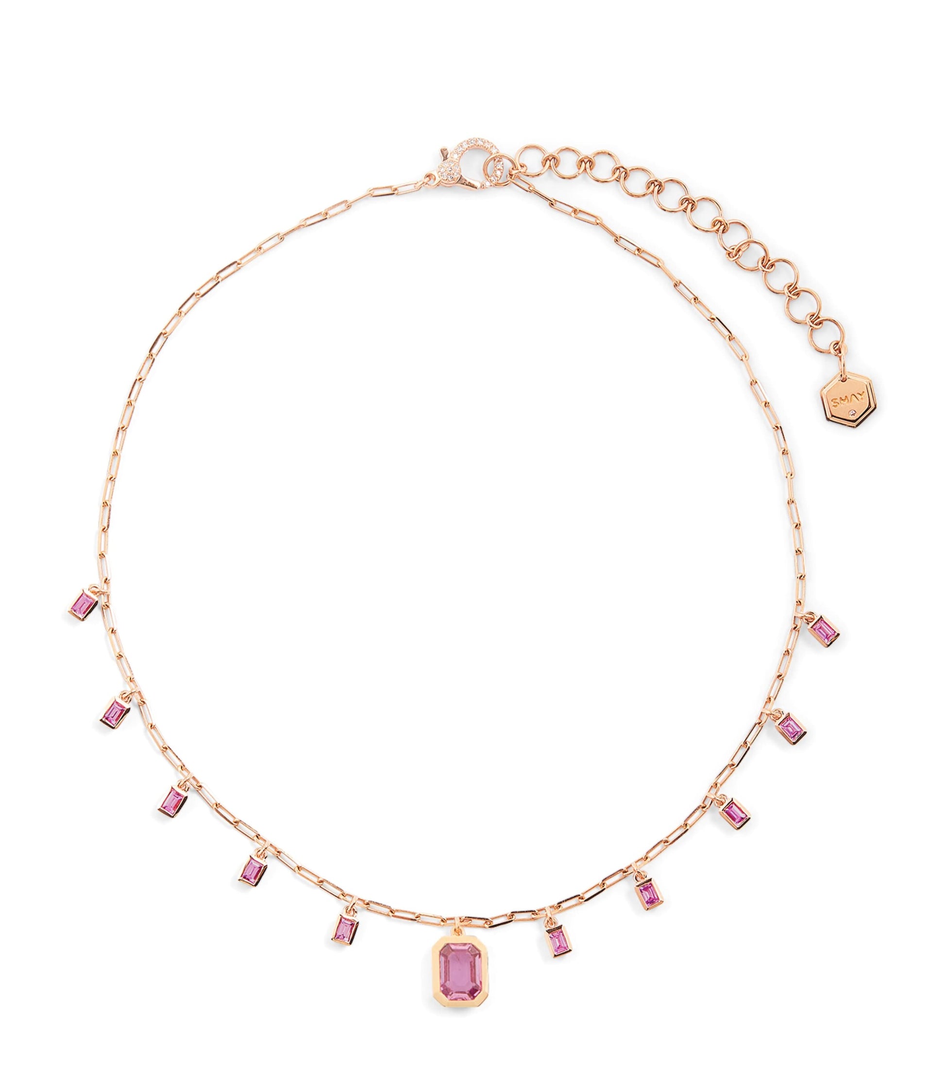 Rose Gold and Sapphire Illusion Choker