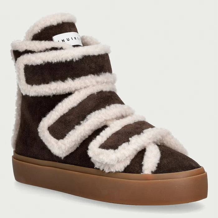 Inuikii Shearling Velcro High süet kadın spor ayakkabı