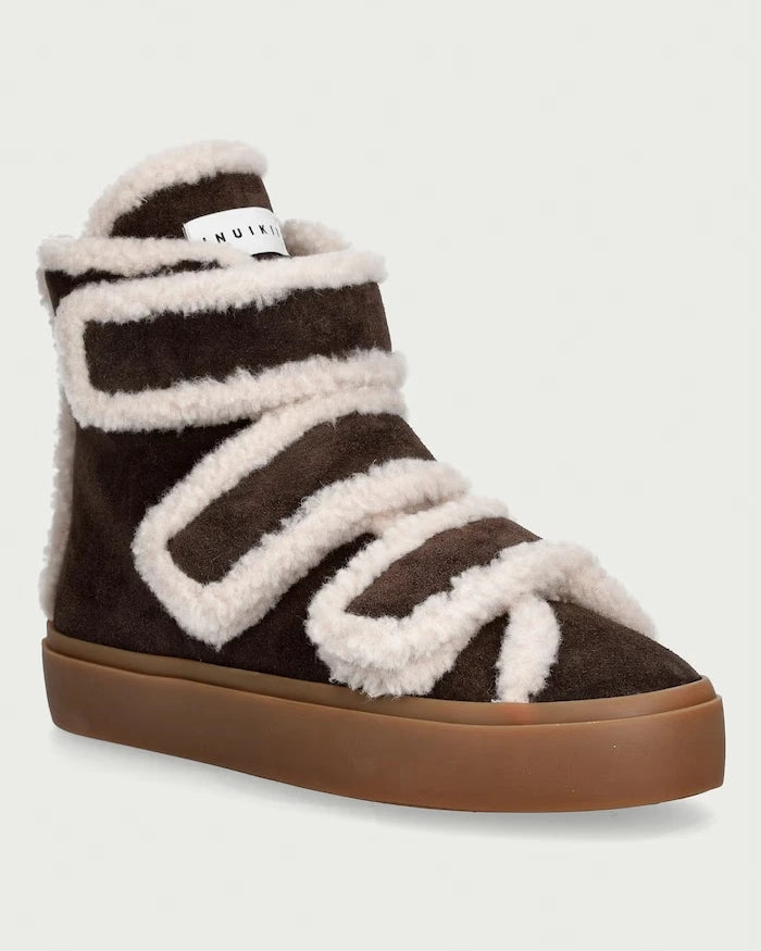 Inuikii Shearling Velcro High süet kadın spor ayakkabı