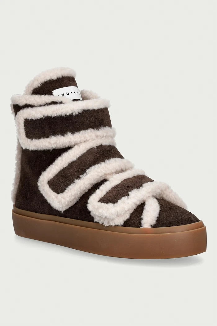 Inuikii Shearling Velcro High süet kadın spor ayakkabı