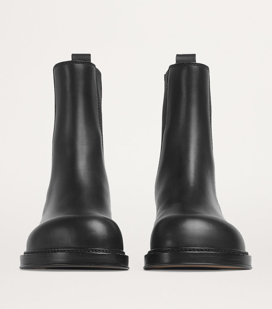 Bottega Veneta Black Leather Cliff Chelsea Boots