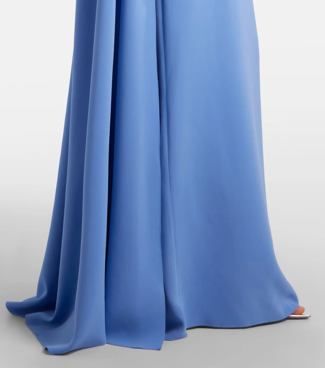 Oscar de la Renta - Embellished caped silk-blend gown
