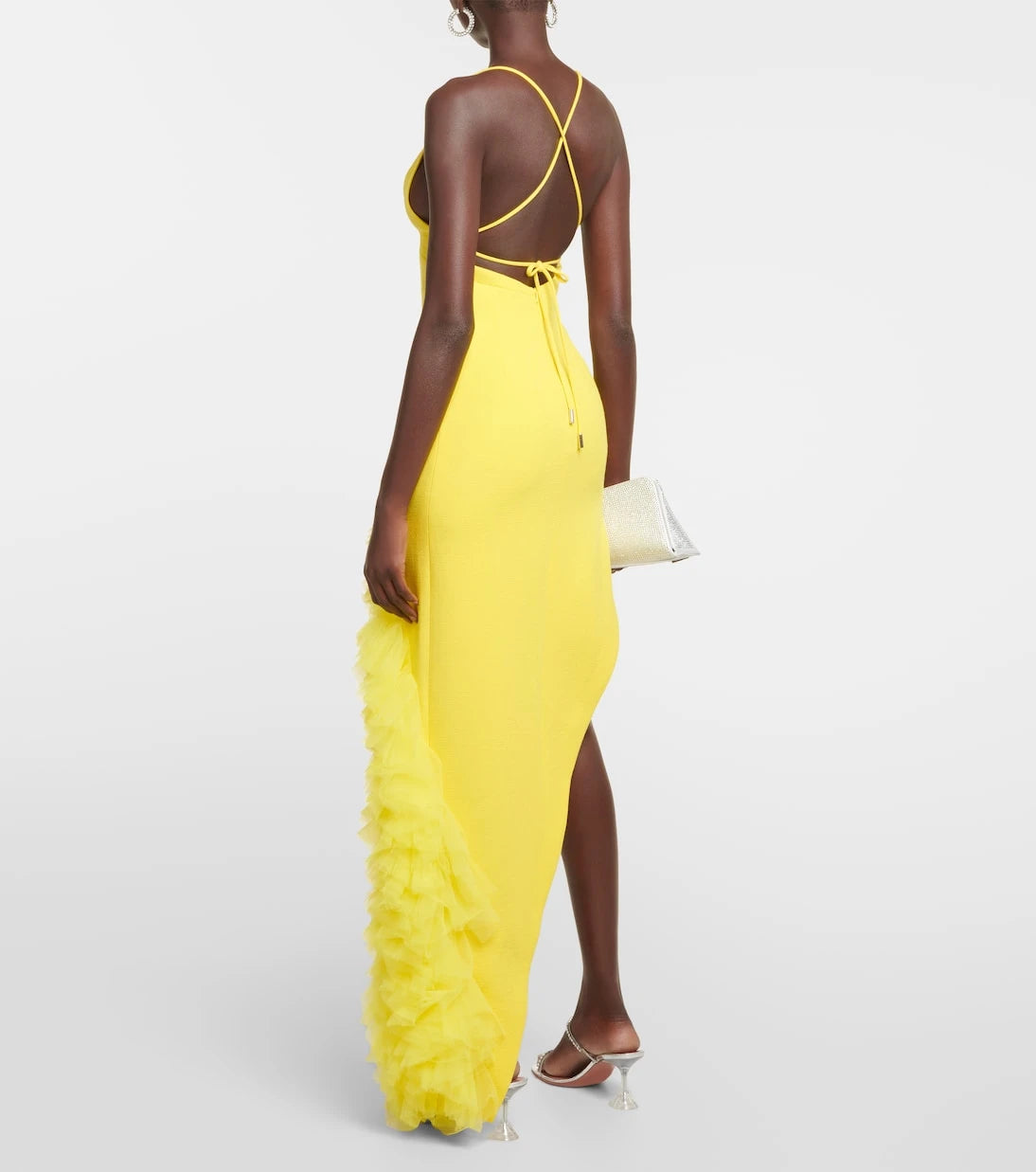 David Koma - Ruffled wool crepe midi dress