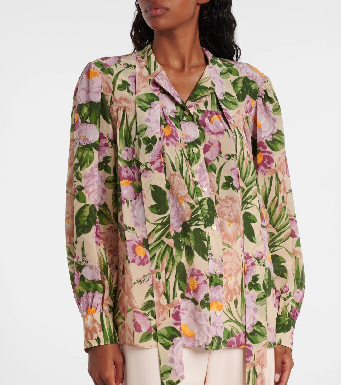 Chloé - Tie-neck silk crêpe de chine blouse