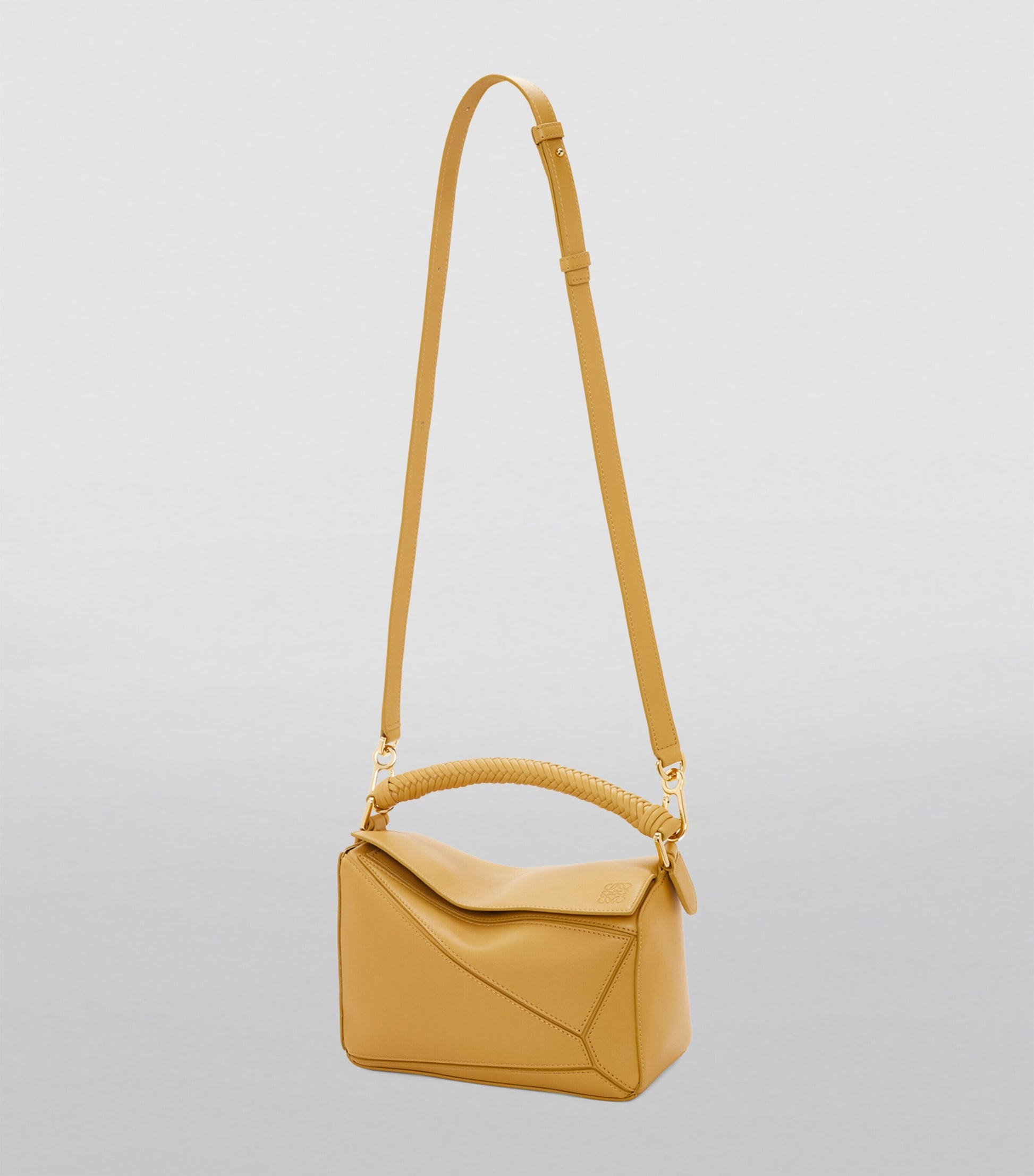 LOEWE Beige Small Leather Puzzle Top-Handle Bag