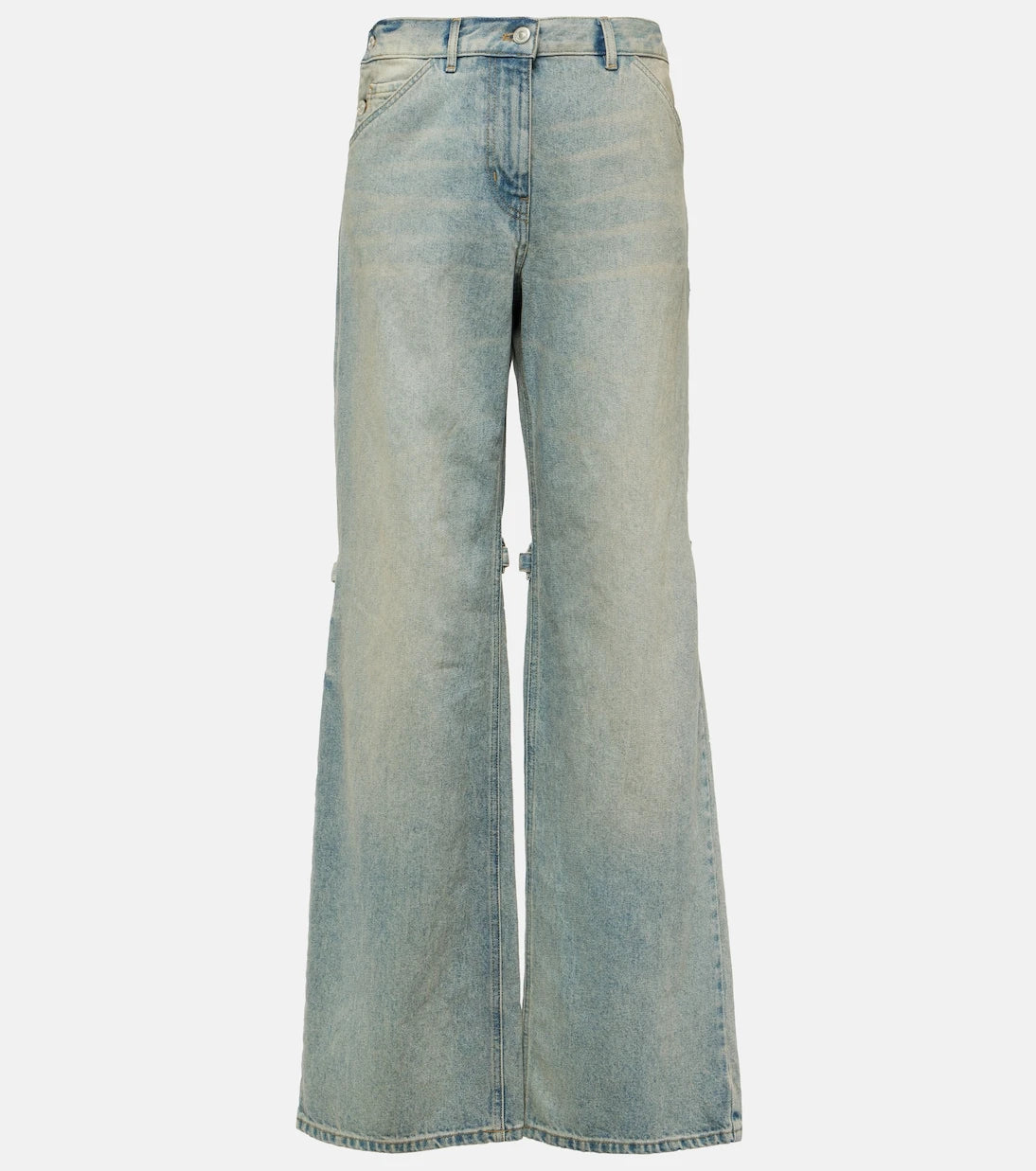 Courrèges - Sailor mid-rise wide-leg jeans
