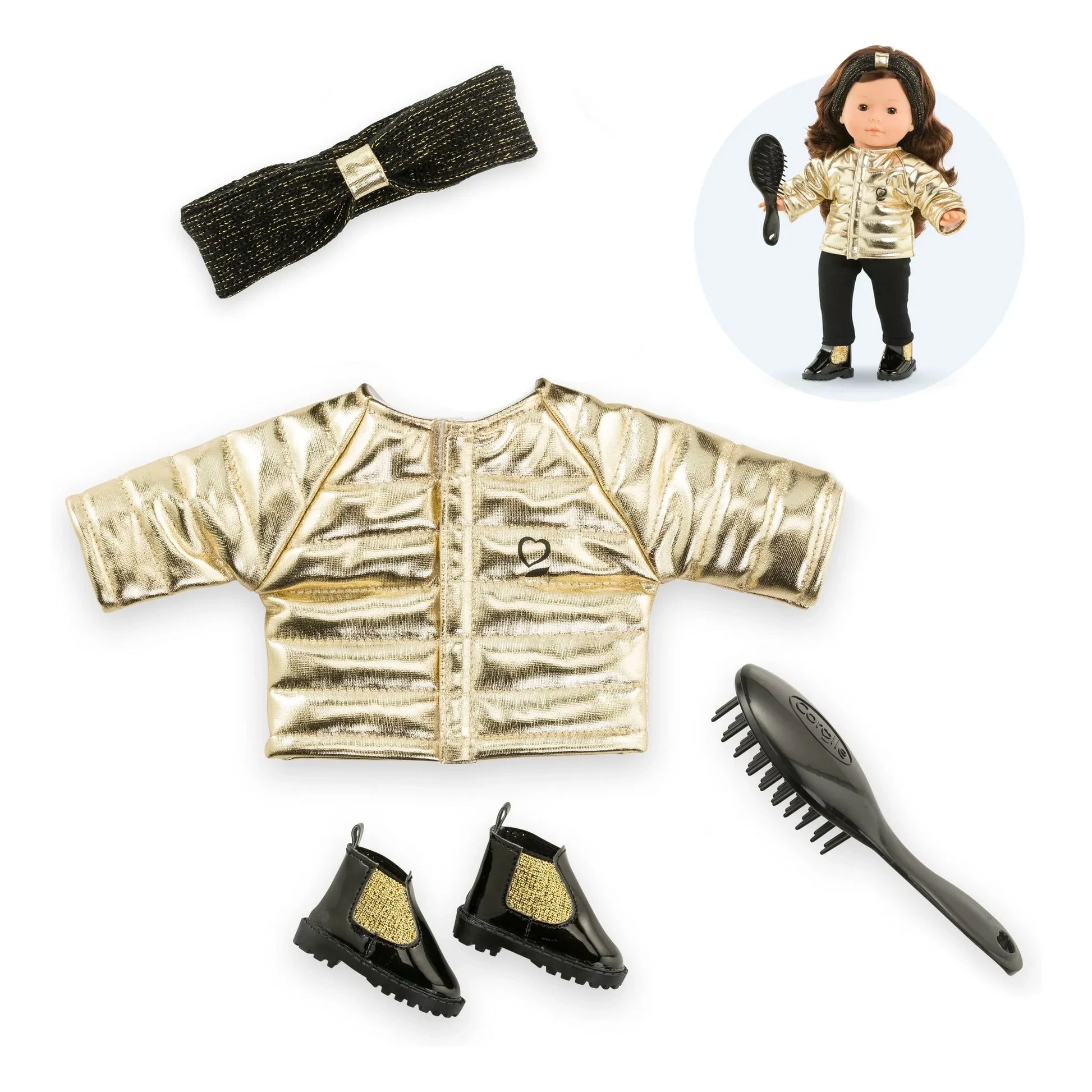 Corolle - Coat and accessories Sewing for doll 36 cm | Gold