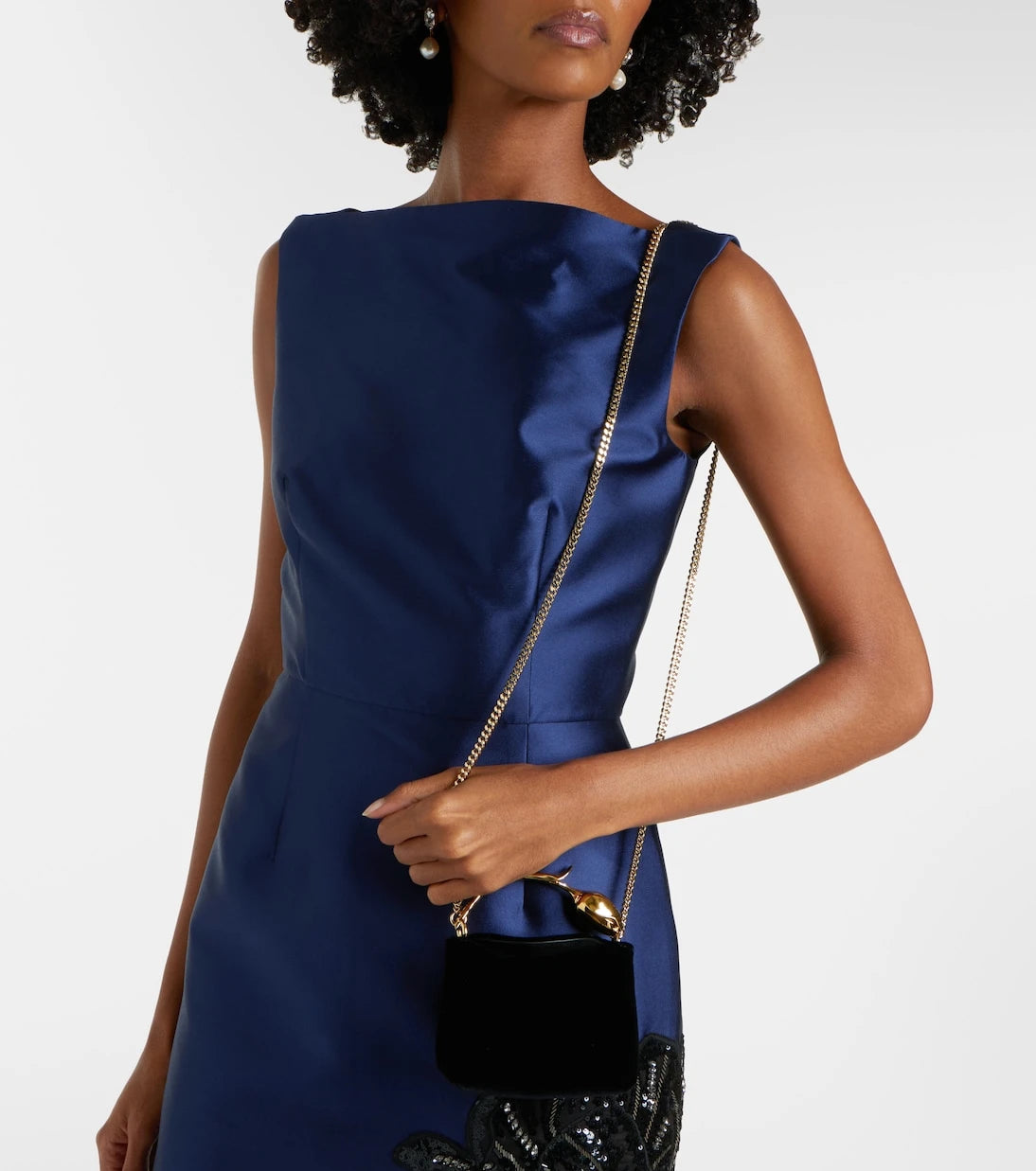 Erdem - Bloom Micro velvet top-handle bag