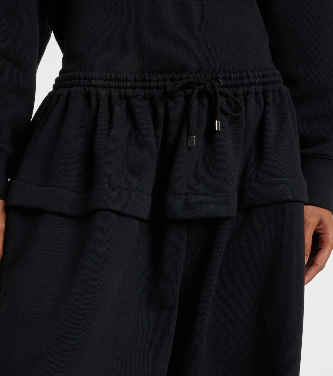 Alaïa - بنطال رياضي قطني واسع الساقين
