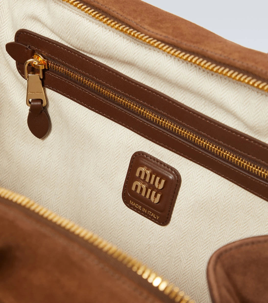 Miu Miu - Logo suede tote bag