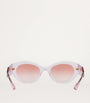 Pink Injected Oval Sunglasses