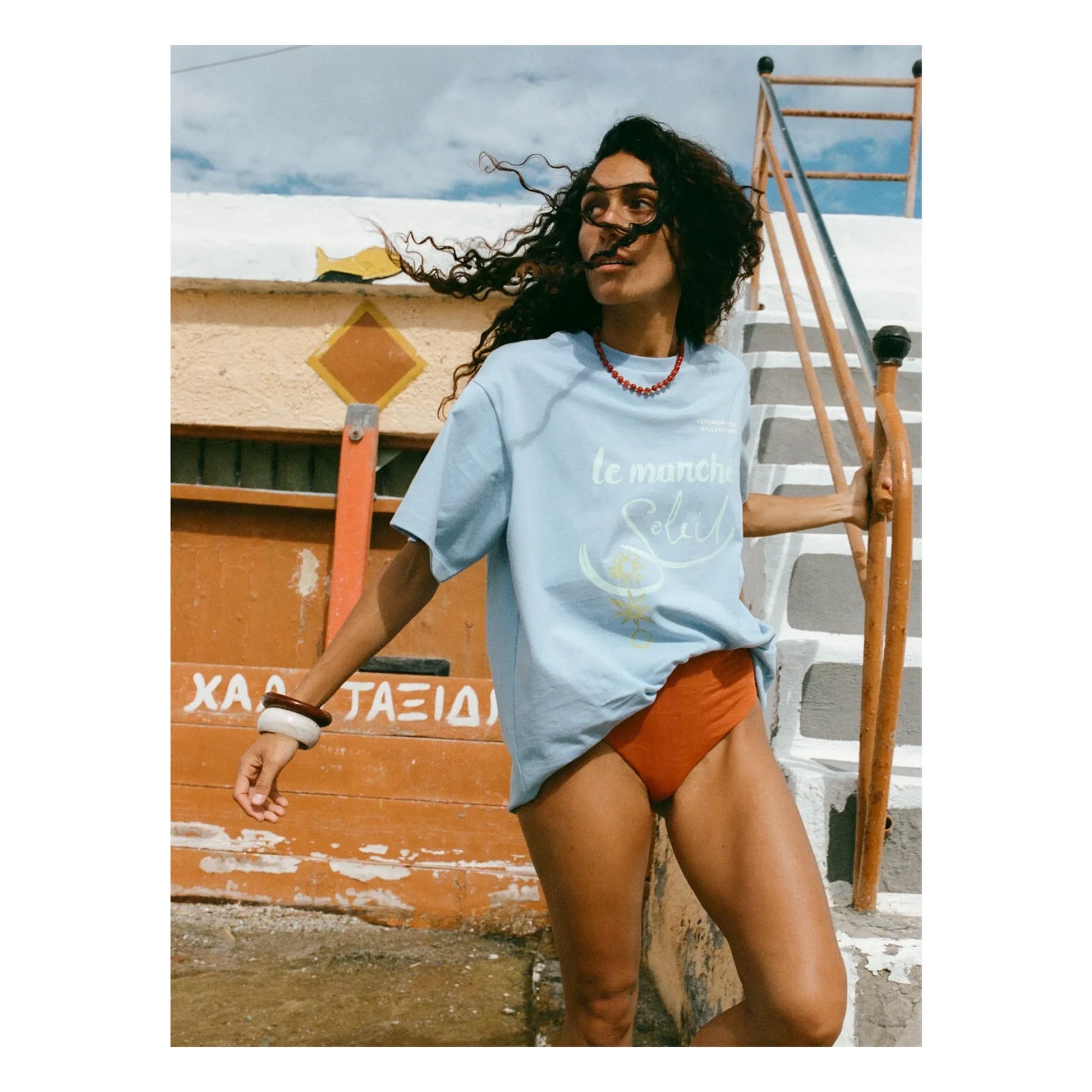 Soleil Soleil - Le Marché T-Shirt | Blue