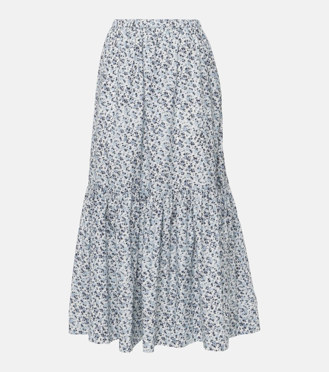Ganni - Floral cotton maxi skirt