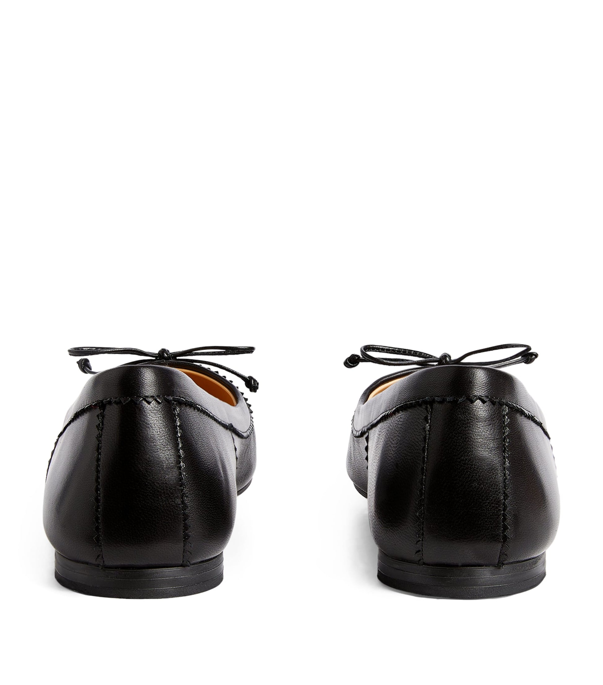 Christian Louboutin Black Mamadrague Leather Ballet Flats