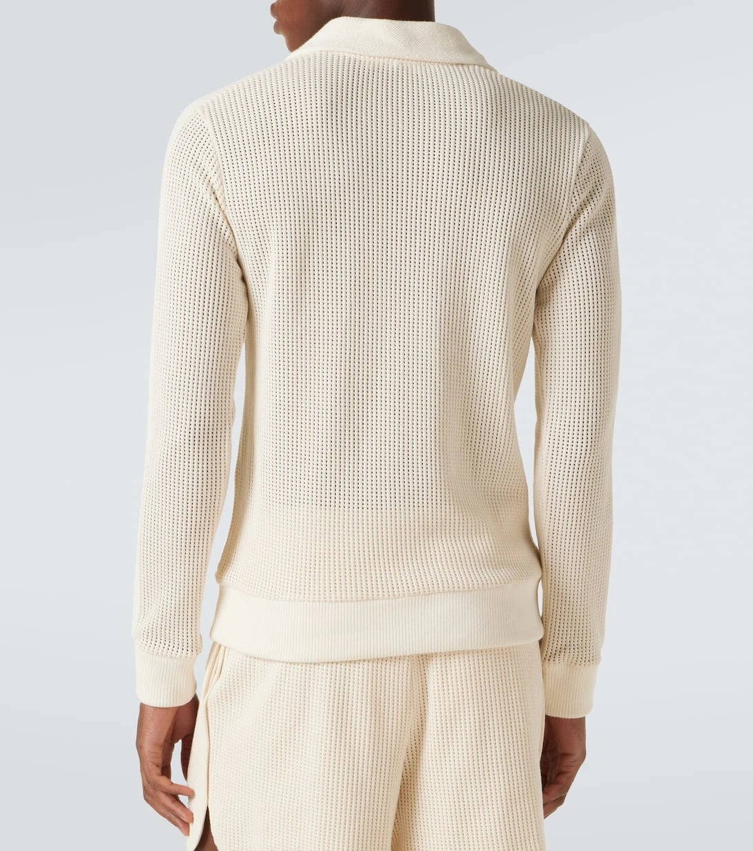 Wales Bonner - Song cotton mesh polo shirt