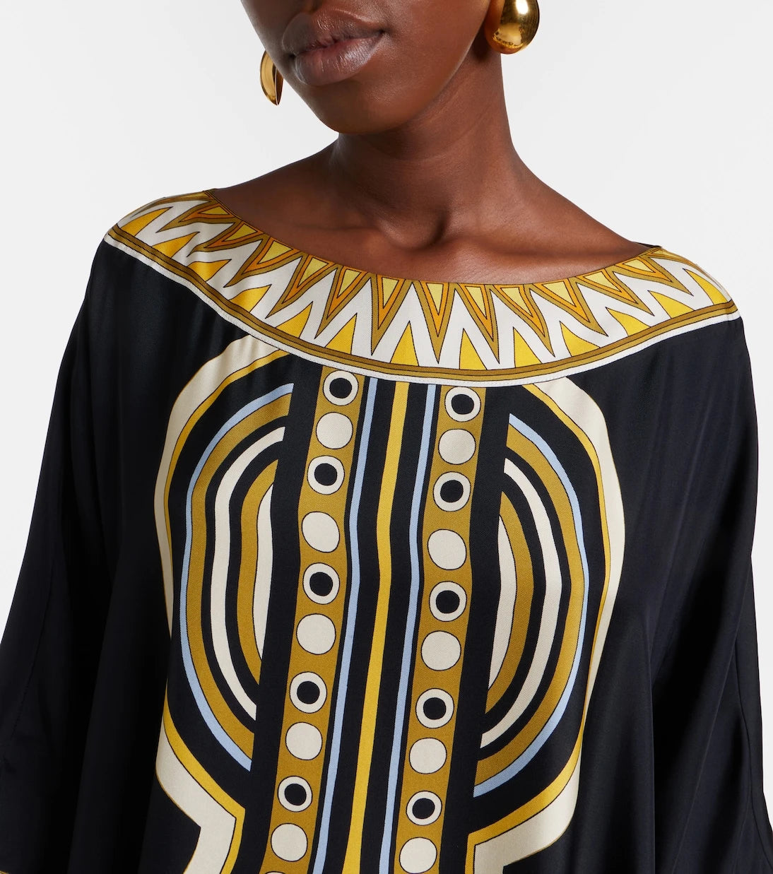 La DoubleJ - Muumuu printed silk twill maxi dress