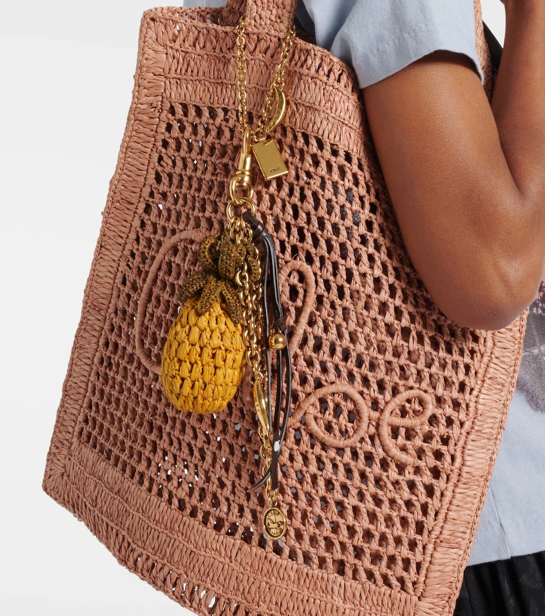 Chloé - Raffia-trimmed bag charm