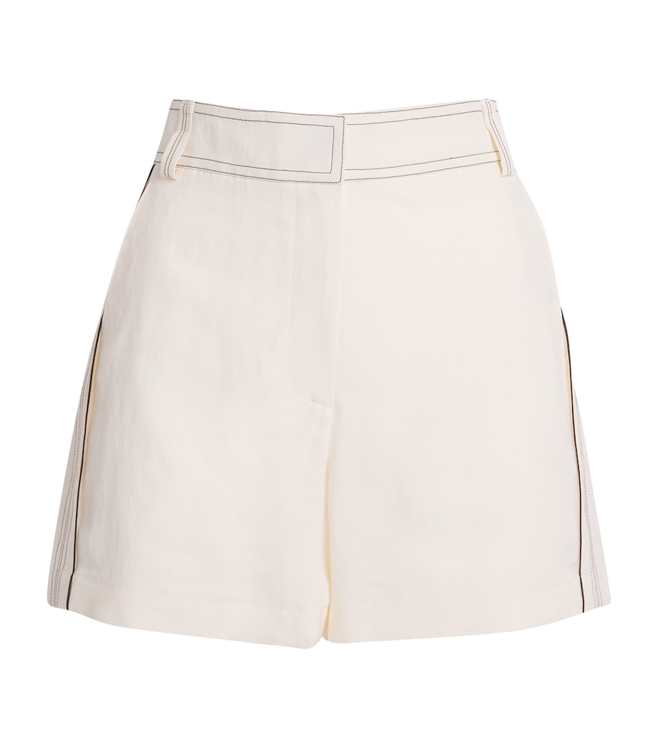 Tory Burch White Stripe Shorts