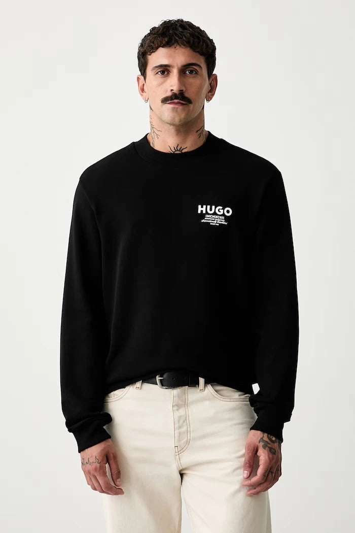 HUGO Blue erkek pamuklu sweatshirt Nespon