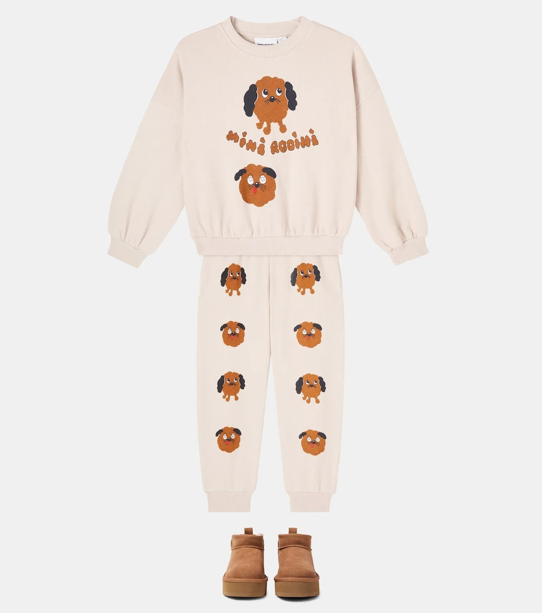 Mini Rodini - Doggies printed cotton sweatpants