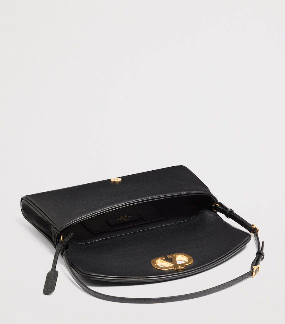 Valentino Garavani Leather Vain Soft Shoulder Bag