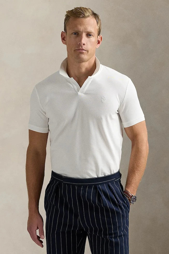 Памучна тениска с яка Polo Ralph Lauren