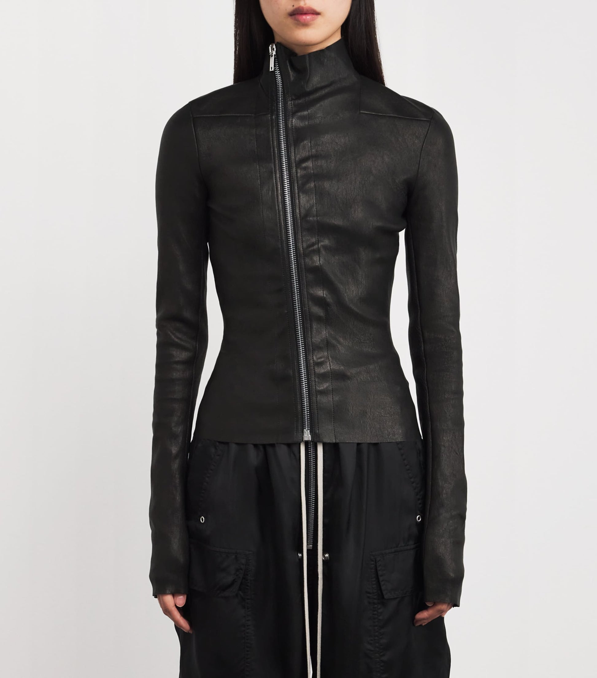 Rick Owens Black Lamb Leather Gary Jacket