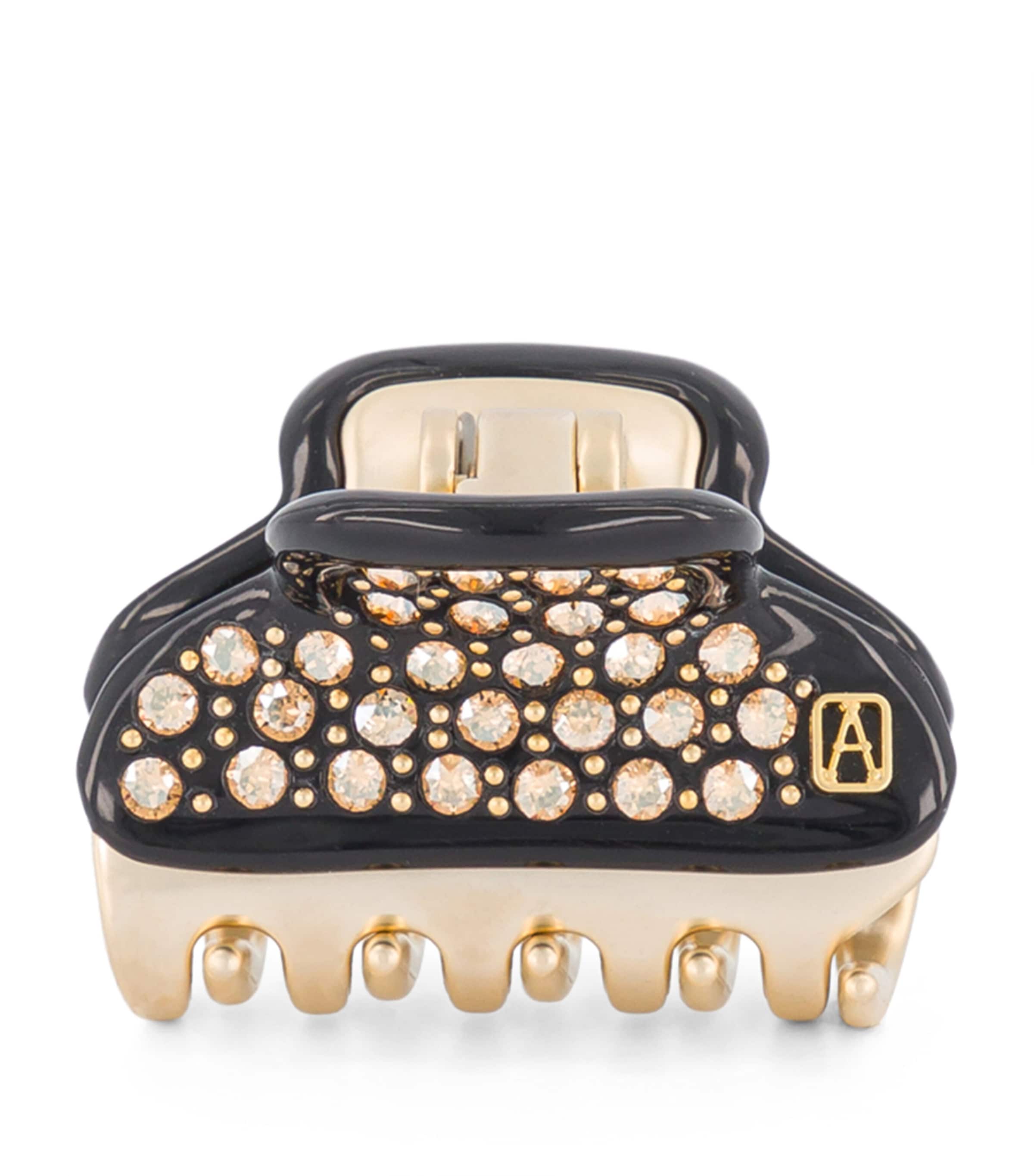 Alexandre de Paris Gold-Plated Crystal-Embellished Claw Hair Clip