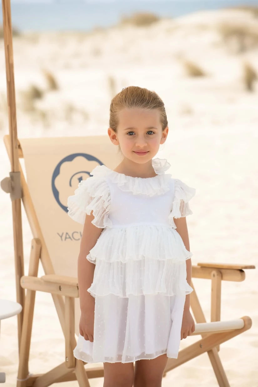 Patachou - Baby tiered ruffled tulle dress