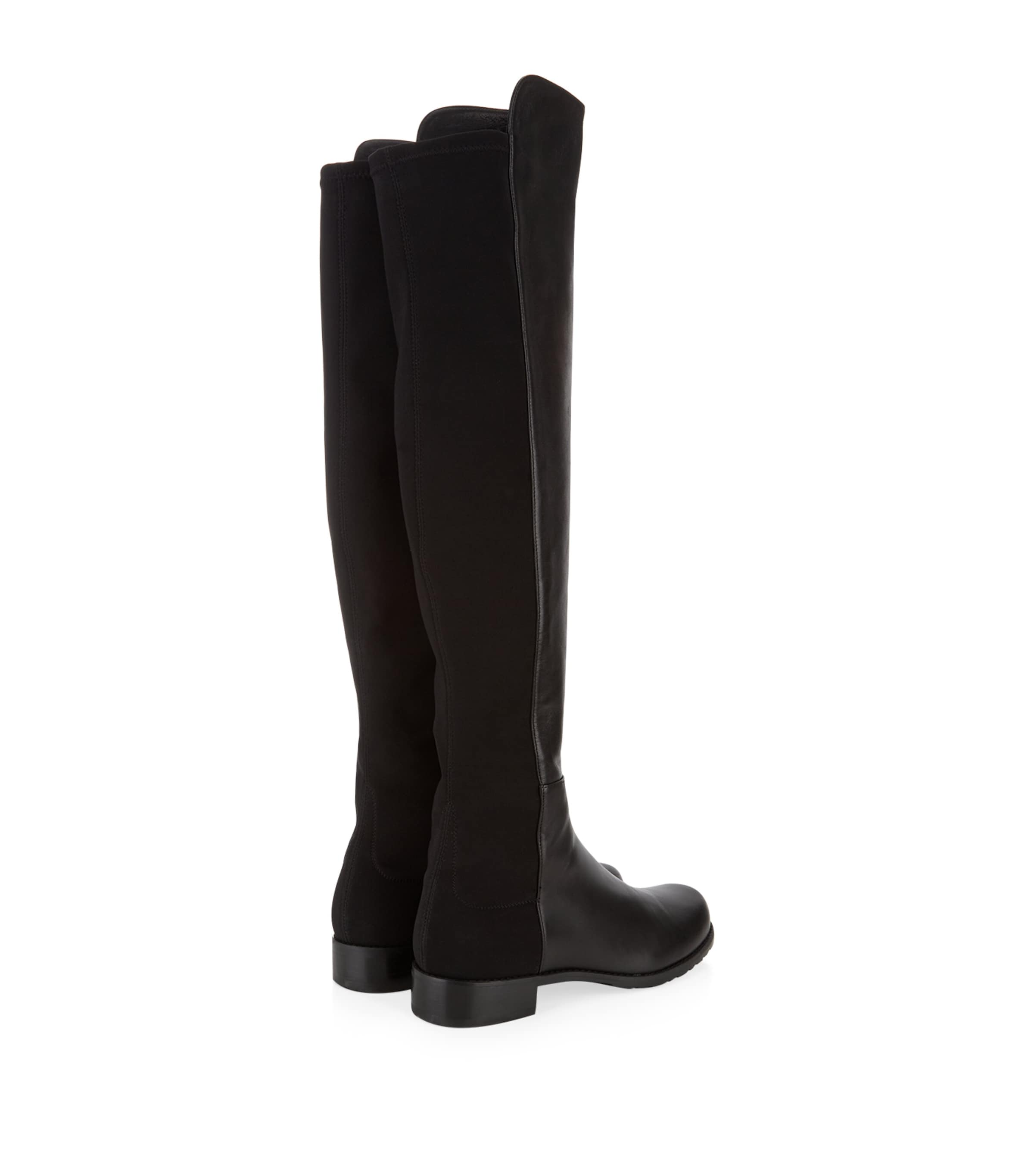 Black Leather 5050 Over-The-Knee Boots
